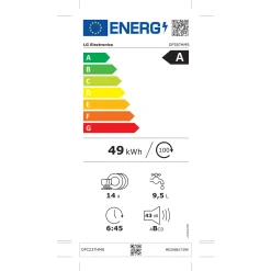 14 Place Setting TrueSteam™ Full Size Freestanding Dishwasher Matte Black