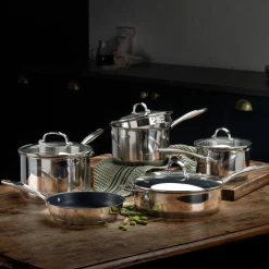 7000 Profile Five-Piece Draining Saucepan Set