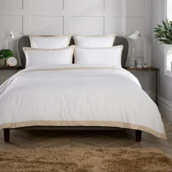 Sale KARLA BREE 400 Thread Count Banded Duvet Set Stone