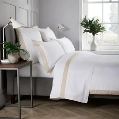 Sale KARLA BREE 400 Thread Count Banded Duvet Set Stone