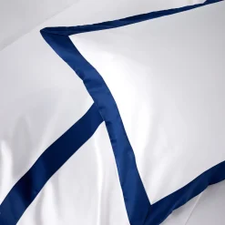 400 Thread Count Banded Duvet Set Navy