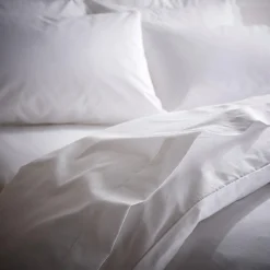 200 Thread Count Cooling Tencel Flat Sheet White