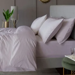 Fashion THE LYNDON COMPANY 200 Thread Count Cotton Percale Duvet Set Pink