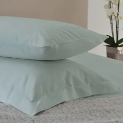 200 Thread Count Cotton Percale Pillowcase Duck Egg