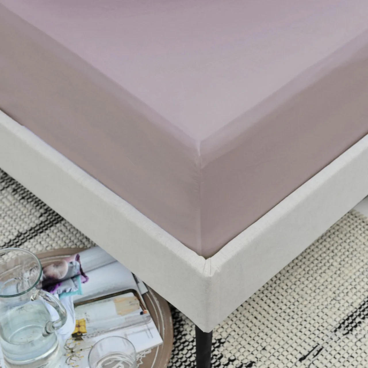 Best THE LYNDON COMPANY 200 Thread Count Cotton Percale Fitted Duck Pink