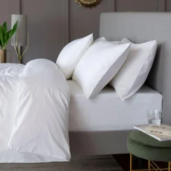 Sale THE LYNDON COMPANY 200 Thread Count Cotton Percale Housewife Pillowcase Pair White