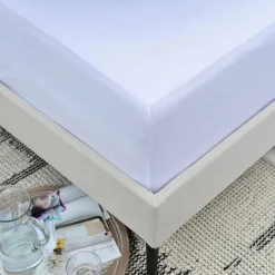 200 Thread Count Cotton Percale Fitted Duck White