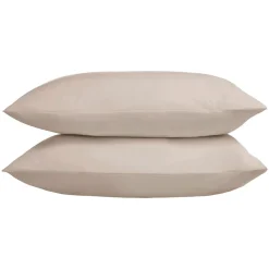 250 Thread Count Cotton Percale Housewife Pillowcase Pair Latte