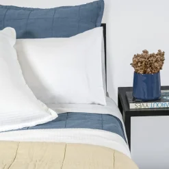 New KARLA BREE 300 Thread Count Cotton Sateen Fitted Sheet White