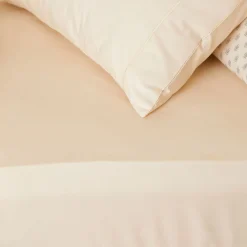 Best FOXFORD 300 Thread Count Cream Fitted Sheet