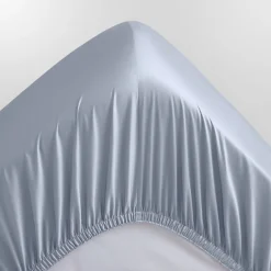 1000 Thread Count Fitted Sheet Soft Blue