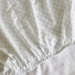 300 Thread Count Green Trellis Fitted Sheet