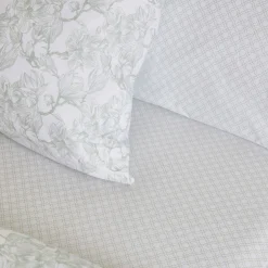 300 Thread Count Green Trellis Fitted Sheet