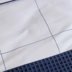 300 Thread Count Navy Windowpane Duvet Set