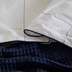 300 Thread Count Navy Windowpane Duvet Set