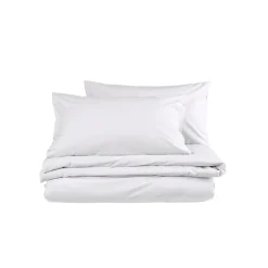 200 Thread Count Organic Percale Duvet Set White