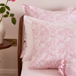 Best FOXFORD 300 Thread Count Pink Magnolia Duvet Set