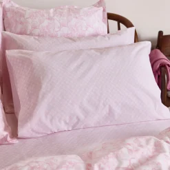 300 Thread Count Pink Trellis Pillowcase Set