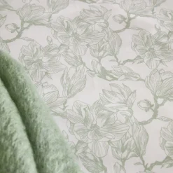 Fashion FOXFORD 300 Thread Count Sage Magnolia Duvet Set