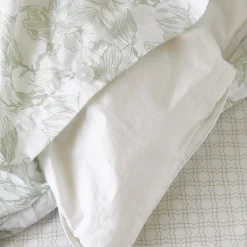Fashion FOXFORD 300 Thread Count Sage Magnolia Duvet Set
