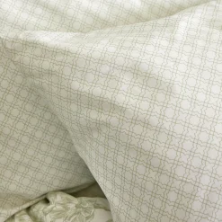 Clearance FOXFORD 300 Thread Count Sage Trellis Pillowcase Set