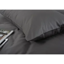 Sale THE LYNDON COMPANY 400 Thread Count Sateen Housewife Pillowcase Pair Dark Grey