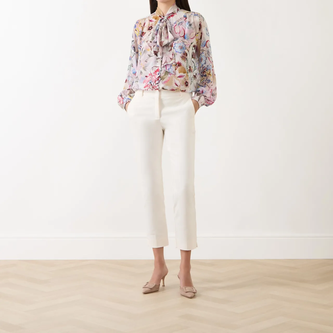 Sale MARELLA Abb Cropped Straight Leg Trousers