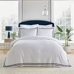 Abbot Duvet Set White Navy