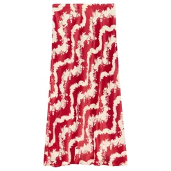 Abstract Floral Wave Skirt