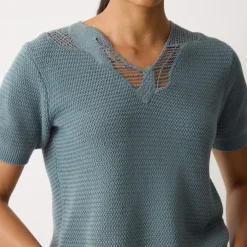 Abstract Lace Knit Sweater