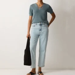 Abstract Lace Knit Sweater