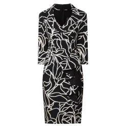 Hot JOSEPH RIBKOFF Abstract Patterned Wrap Dress