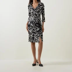 Hot JOSEPH RIBKOFF Abstract Patterned Wrap Dress