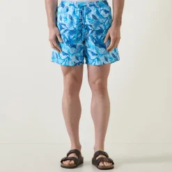 Abstract Print Drawstring Swim Shorts