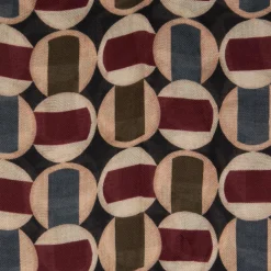 Abstract Printed Frayed Scarf