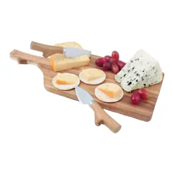 Acacia Paddle Board And Knife Three-Piece Set