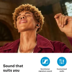 Accentum True Wireless Noise-Cancelling Headphones Black