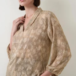 Addison Tonal Dotted Blouse