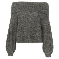 Adie Cable Knit Off-The-Shoulder Sweater