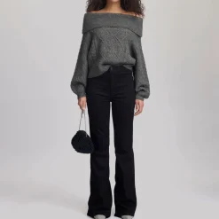 Adie Cable Knit Off-The-Shoulder Sweater