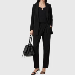 Discount ALLSAINTS Aleida Mid-Rise Tapered Trousers