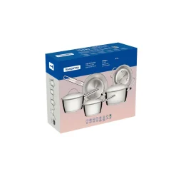 Allegra Stainless Steel Five-Piece Cookware Set