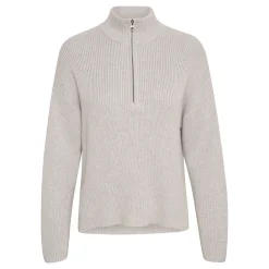 New MY ESSENTIAL WARDROBE Ally Ribbed Half-Zip Sweater