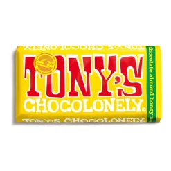 New TONY'S CHOCOLONELY Almond Honey Nougat Milk Chocolate Bar
