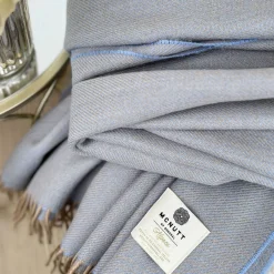 Online MCNUTT Alpaca and Lambswool Blue Moon Throw