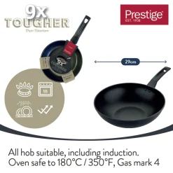 Hot PRESTIGE Aluminium Stirfry Wok 29cm