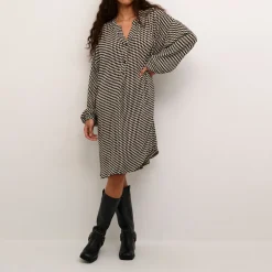 Clearance KAFFE Amber Geometric Print Dress