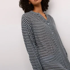 Amber Geometric Print Dress