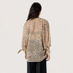 Fashion SOAKED IN LUXURY Anaya Amily Leopard Blouse