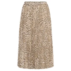 Clearance SOAKED IN LUXURY Anaya Evelina Pleated Leopard Skirt